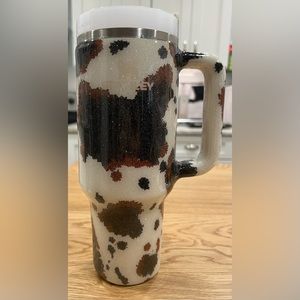 Stanley 40oz Cow Print Tumbler.